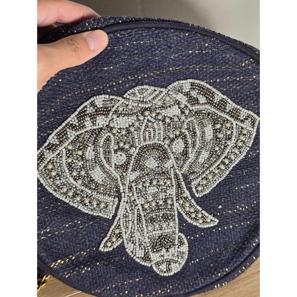 America & Beyond Beaded Elephant Crossbody Bag - Picture 2 of 10